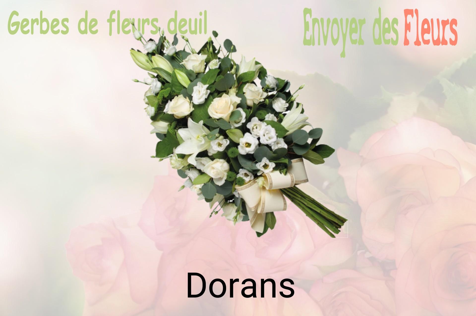 Gerbe de fleurs de deuil livrée à Dorans